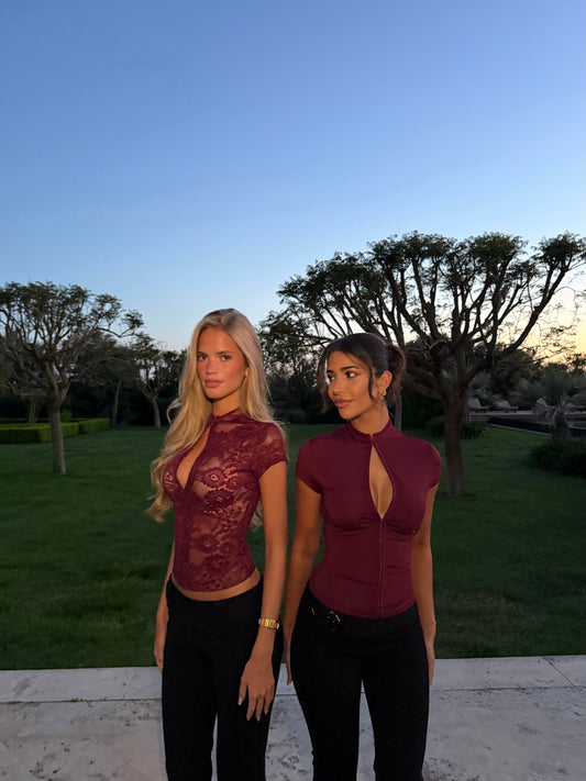 Ava top - bordeaux (forudbestilling)