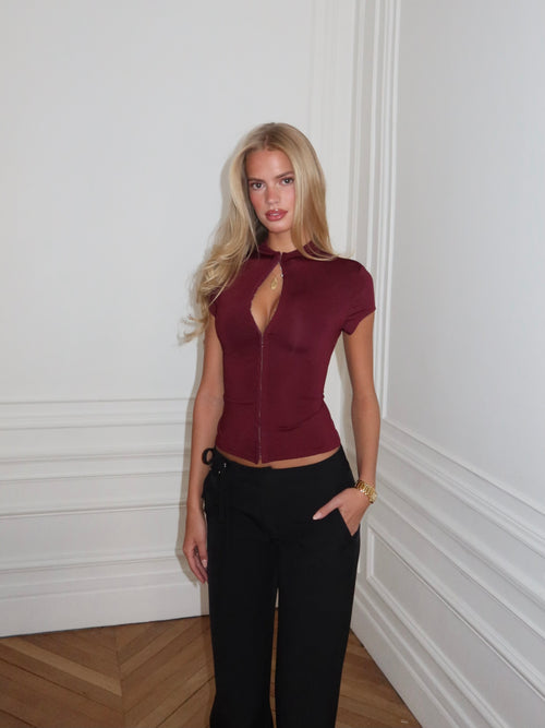 Ava top - bordeaux
