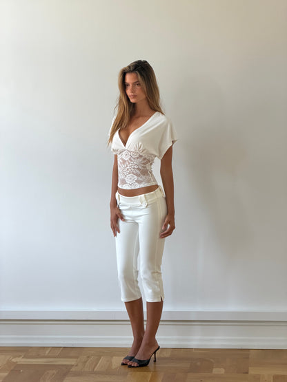 Lera lace top - hvid