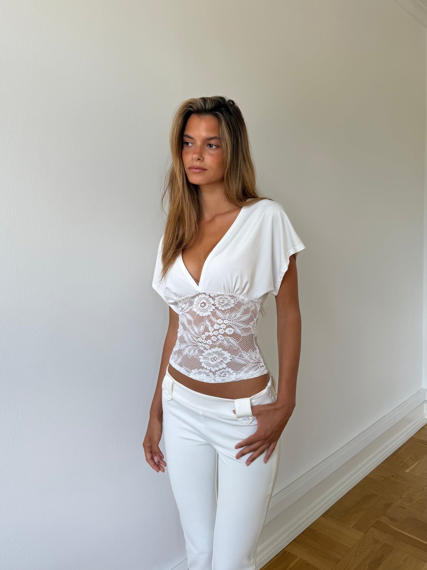Lera lace top - hvid