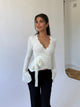 Wool crochet ballerina cardigan - hvid