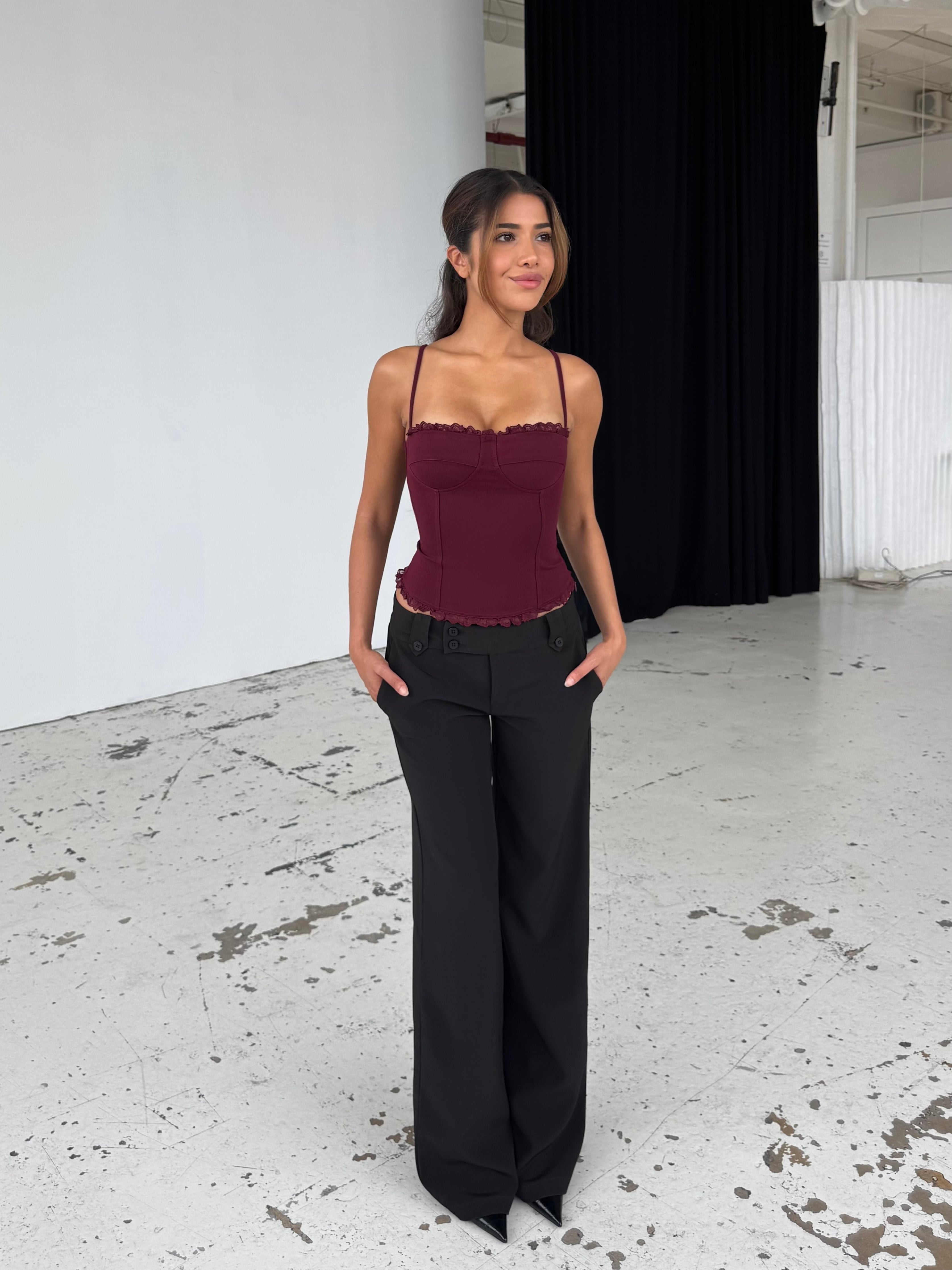 Lula Lace Corset Top Hvid main image 0