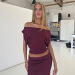 Hera basic top - bordeaux