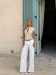 Flowy low waist bukser - hvid