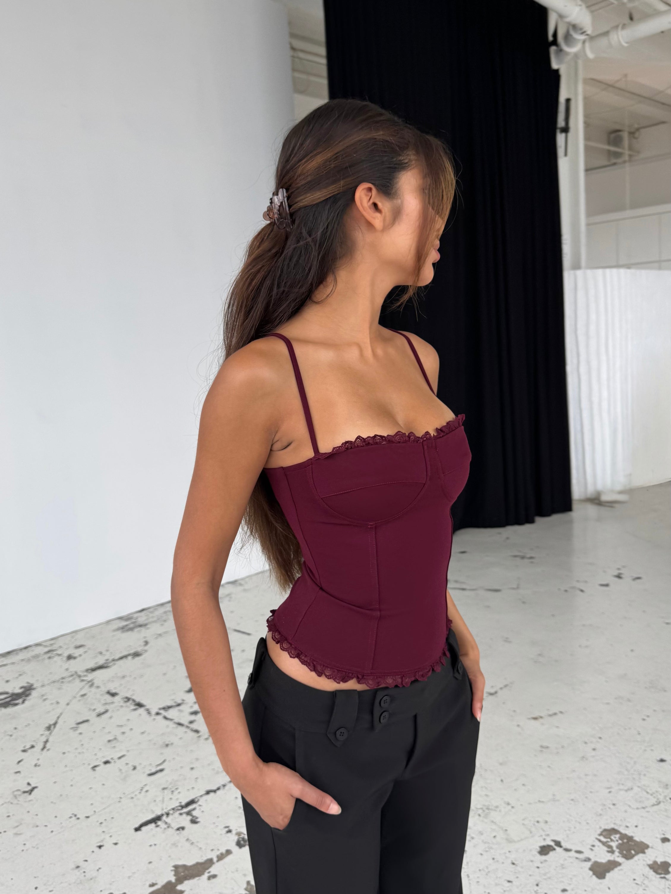 Lula Lace Corset Top Hvid 1