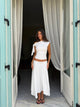 Sira long skirt - hvid
