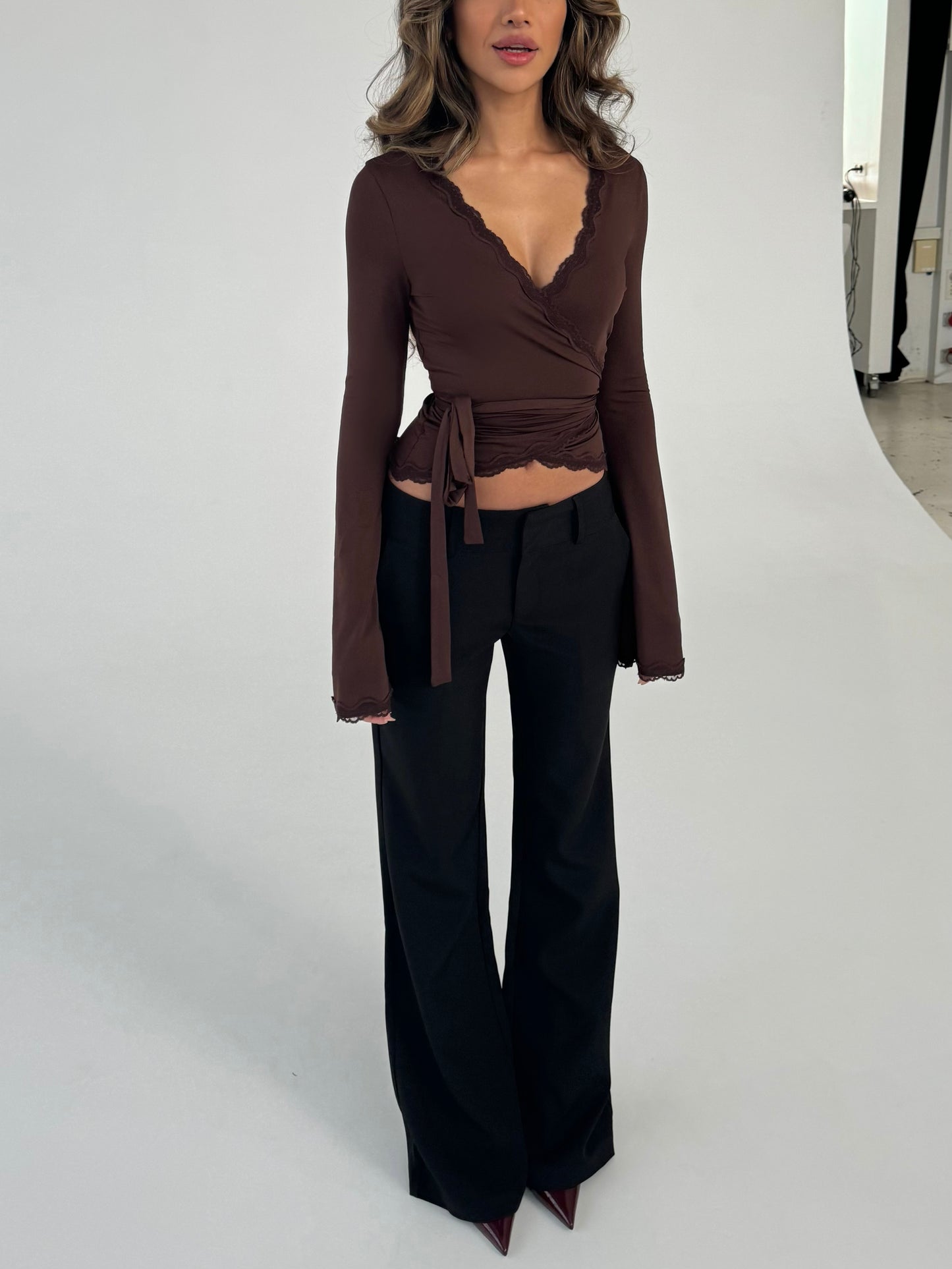 Livia low waist bukser - sort