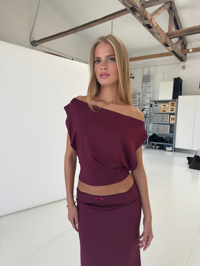 Hera basic top - bordeaux