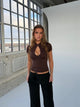Baia basic top - mørk brun