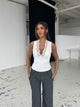 Lucia basic lace top - hvid