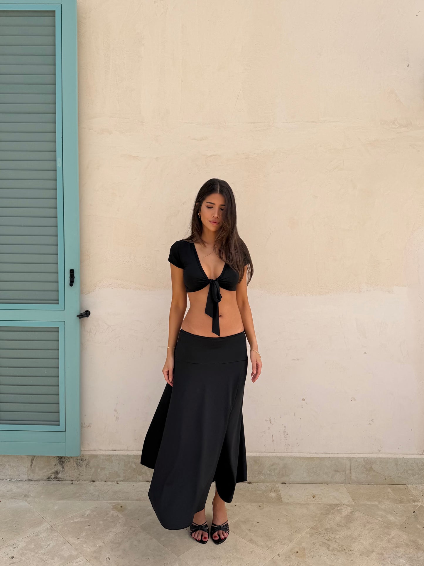 Bolero lace top - sort (forudbestilling)