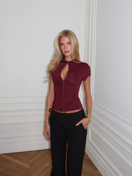 Ava top - bordeaux