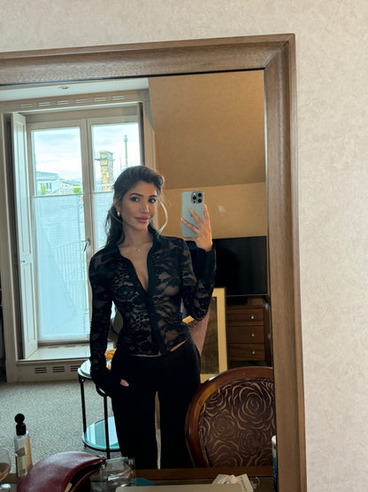 Grace lace top - sort