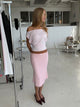 Melia mesh skirt - lyserød