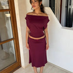Hera basic top - bordeaux