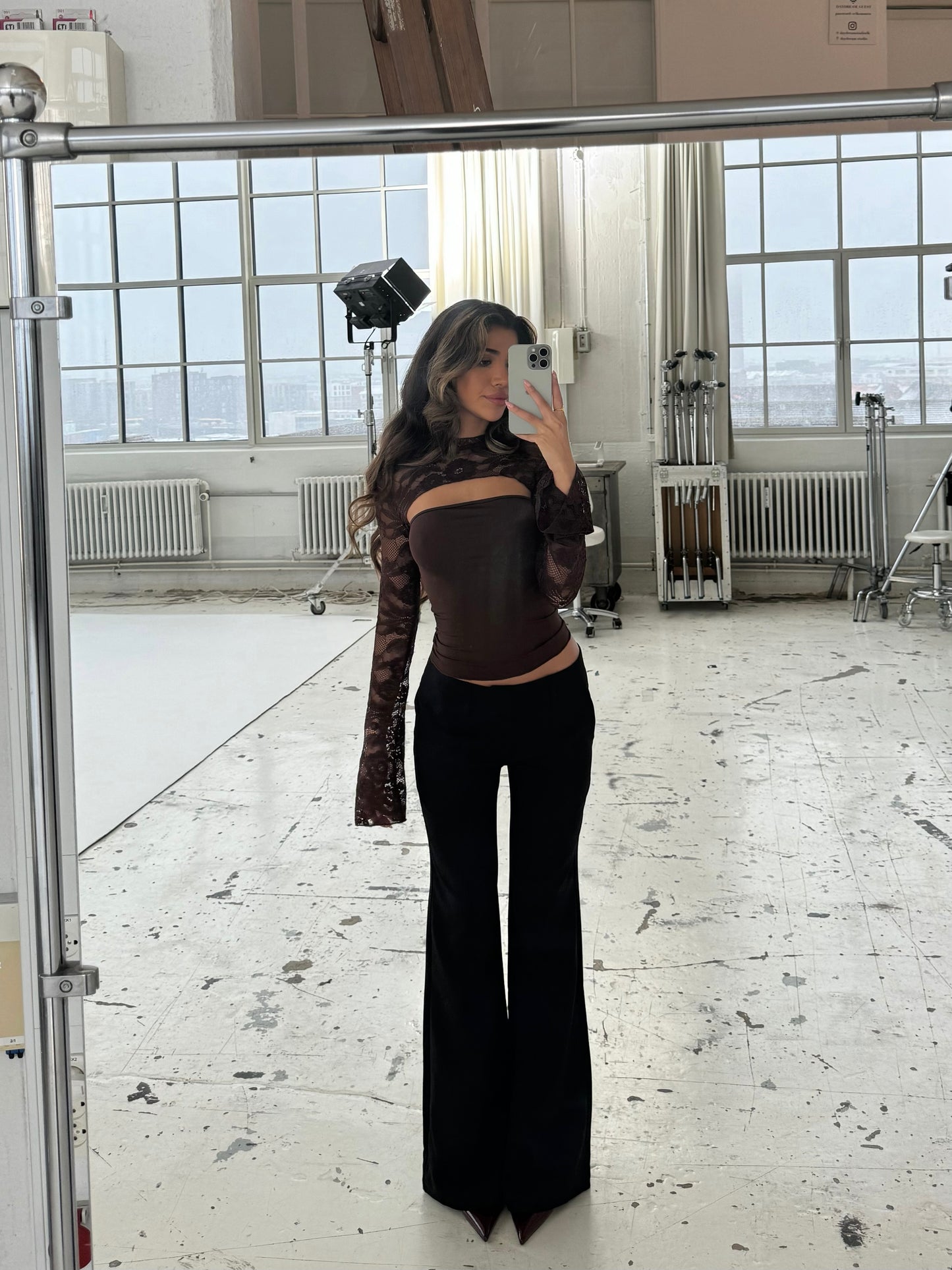 Livia low waist bukser - sort