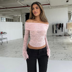 Kaia lace top - lyserød