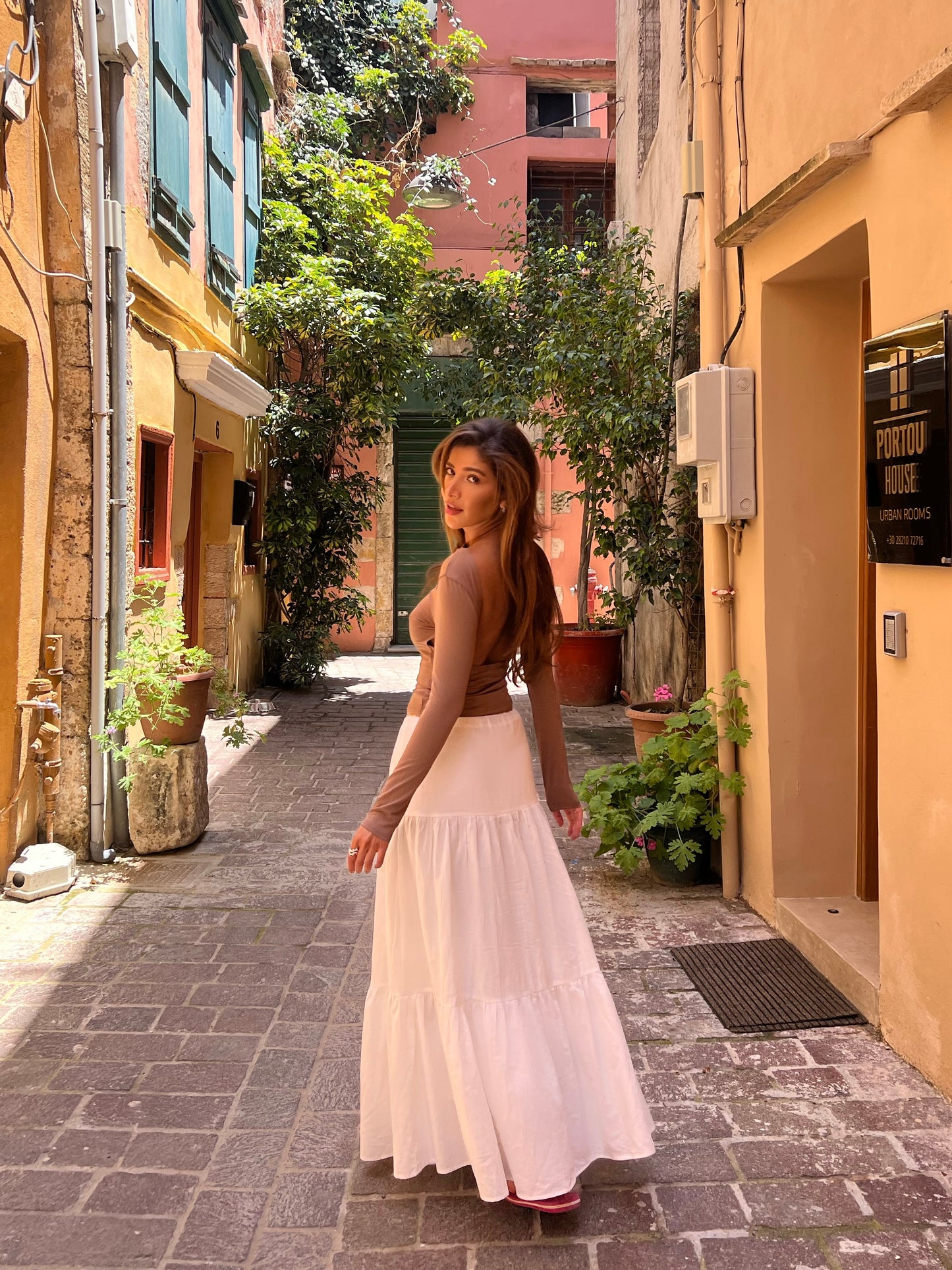 Cotton Tie skirt - hvid