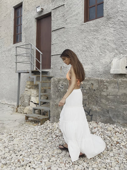 Cotton skirt - hvid