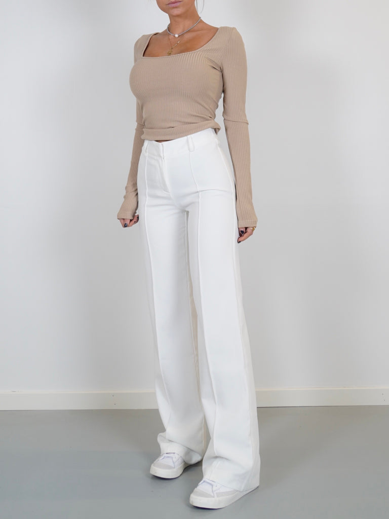 ketyyh-chn99 White Pants Women Women's Curvy Fit Gabardine Bootcut Dress  Pants (Size 4-14 Petite) 