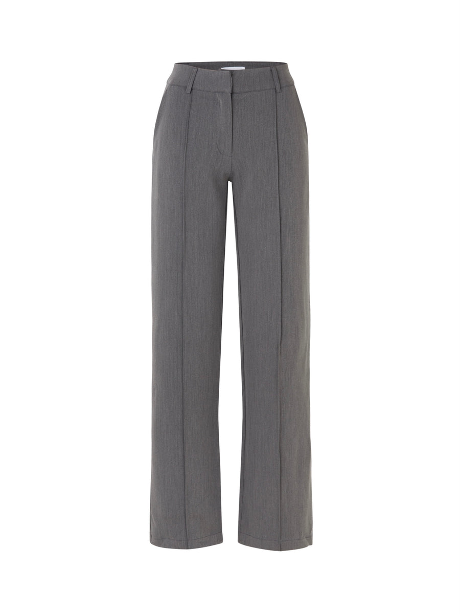 Vera Wide Low Waist Bukser Lys Gra